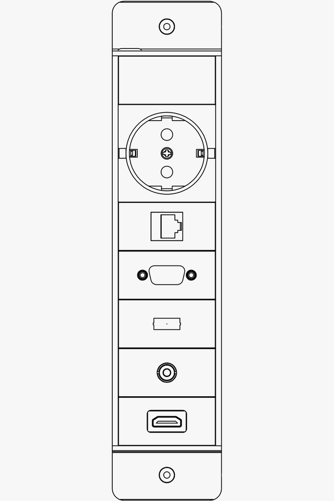 BiBox | Inbouwunit kabeldoorvoer Large