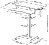 Afmetingen Compact zit-sta bureau | Thuiswerkplek | Worktrainer.nl