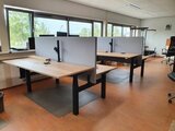 Screenz | Scheidingswand Akoestisch dubbel zit-sta bureau | Worktrainer.nl