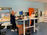 Screenz | Scheidingswand Akoestisch dubbel zit-sta bureau | Worktrainer.nl