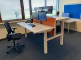 Screenz | Scheidingswand Akoestisch dubbel zit-sta bureau | Worktrainer.nl