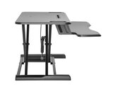 Updesk Cross zwart zit-sta verhoger Worktrainer.nl