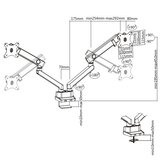 EasyLift Monitorarm Gas Spring Double Worktrainer.com