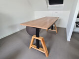 Design Hoog Laag Bureau - Elektrisch Zit-Sta Bureau - OakDesk - Worktrainer.nl 