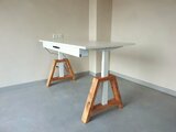 Design Hoog Laag Bureau - Elektrisch Zit-Sta Bureau - OakDesk - Worktrainer.nl 