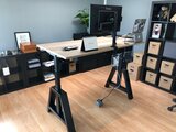 Design Hoog Laag Bureau - Elektrisch Zit-Sta Bureau - OakDesk - Worktrainer.nl 