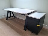 Design Hoog Laag Bureau - Elektrisch Zit-Sta Bureau - OakDesk - Worktrainer.nl 