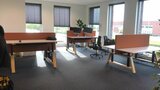 Double Electric Sit-Stand Desk - OakDesk - Nature desk with oak feet - Worktrainer.com