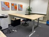 Electric Sit-Stand Corner Desk - SteelForce 671