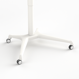 Klein gasveer zit-sta bureau - Single Leg Desk - 1 poot wit