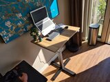 Small Electric Sit-Stand Desk - SteelForce 370 Single Column