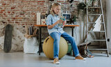 Vluv Stov zitbal sittingbal officeball officechairball Worktrainer.nl worktrainer.com