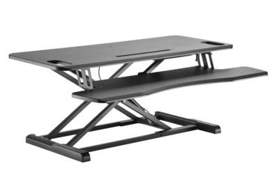 Updesk Cross zwart zit-sta verhoger Worktrainer.nl